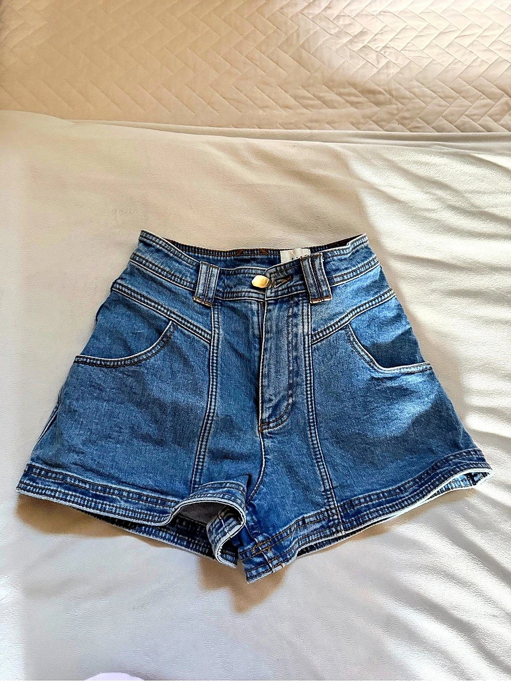Aje Belmond Denim Short Jean Shorts Blue Size 2